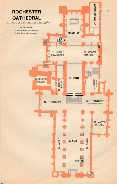 Rochester Cathedral, 1900-talet av John Bartholomew