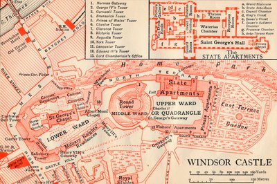 Windsor Castle, 1900-talet av John Bartholomew