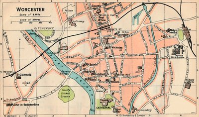 Worcester, 1900-talet av John Bartholomew