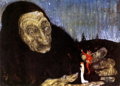 Trollkvinna och kungens barn, 1909 av John Bauer