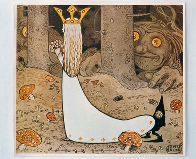 The princess and the troll. From Bland Tomtar och Troll, 1913 av John Bauer