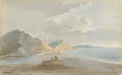 Stranden i Charmouth av John Baverstock Knight