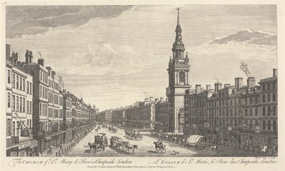 Kyrkan St. Mary le Bow i Cheapside London av John Bowles