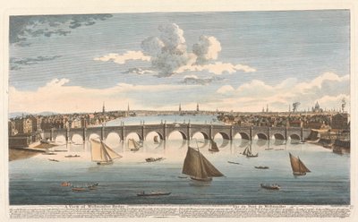 Utsikt över Westminster Bridge av John Boydell