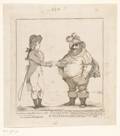 Fox and the Prince of Wales, 1783 Falstaff & hans prins (titel på objekt) av John Boyne