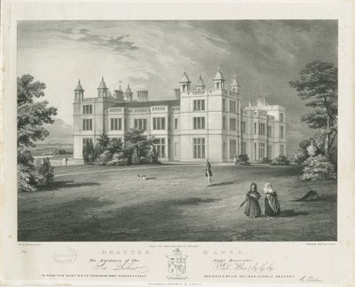 Drayton Bassett - "Drayton Manor": litografi, nd [1812-1863] av John Brandard