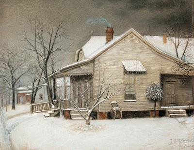 East Dallas hus i snö av John Breckinridge Martin