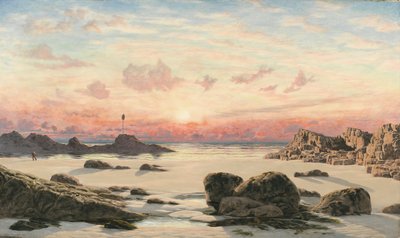 Bude Sands vid solnedgången, 1874 av John Brett