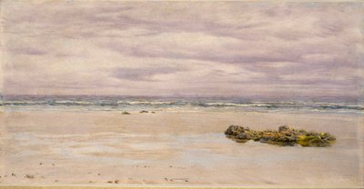 Kennack Sands, Cornwall, vid lågvatten, 1877 av John Brett