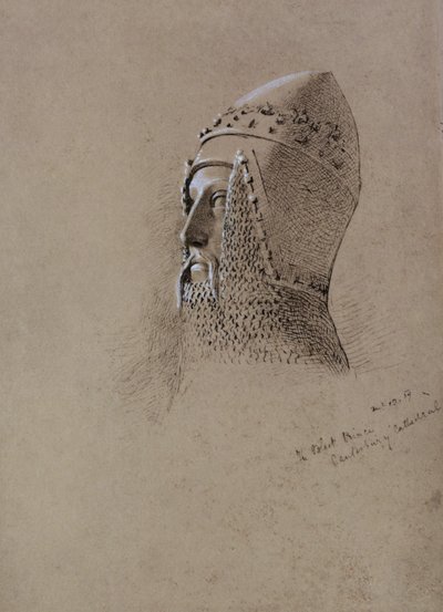 The Black Prince (1330-76), 13 december 1859 (penna och bläck på papper) av John Brett