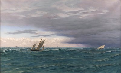 Yachts in a Seaway, Medelhavet, 1871 av John Brett