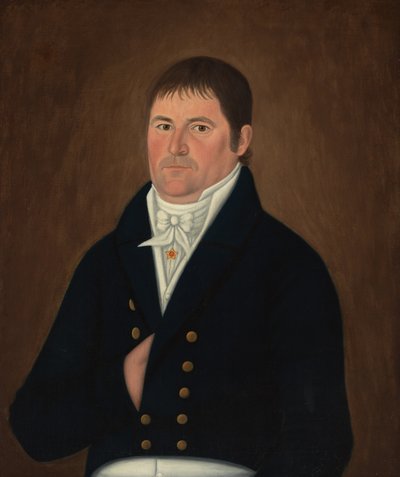 Kapten James Perkins, Jr, ca 1800-09 (olja på duk) av John Brewster