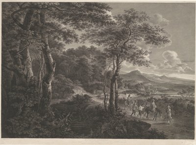 Landskap med tillfångatagna vägmän Banditti Prisoners (titel på objekt) av John Browne