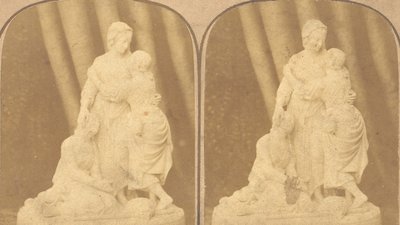 Ett par tidiga stereografiska vyer av brittiska statyer, 1850-1910-talen av John Browning