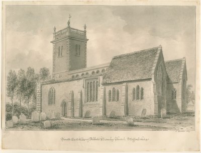 Abbots Bromley Church: sepiateckning av John Buckler