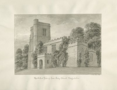 Arley Church: sepiateckning av John Buckler