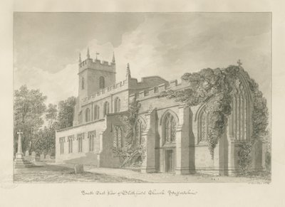 Blithfield Church: sepiateckning av John Buckler