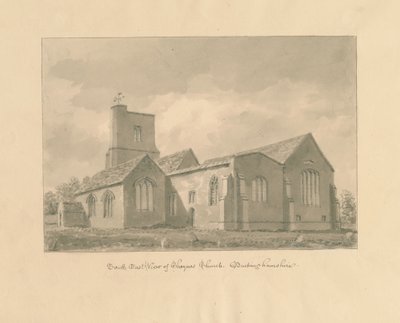 Buckinghamshire - Chenies Church: sepiateckning, 1824 av John Buckler