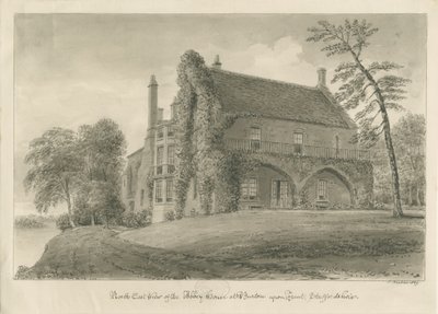 Burton-upon-Trent Abbey: sepiateckning av John Buckler