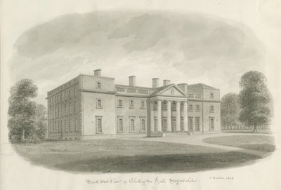 Chillington Hall: sepiateckning av John Buckler