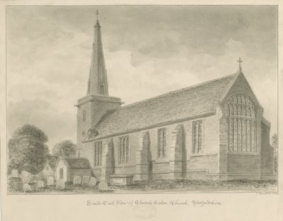 Church Eaton Church: sepiateckning av John Buckler