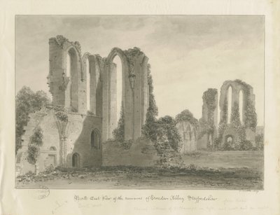 Croxden Abbey: sepiateckning av John Buckler