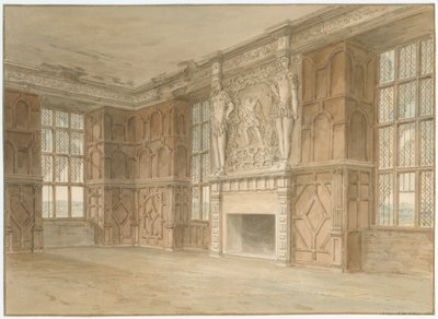 Derbyshire - Hardwick Hall [Gammal] - Inredning av rummet av John Buckler