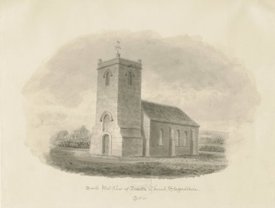 Dunston Church: sepiateckning av John Buckler