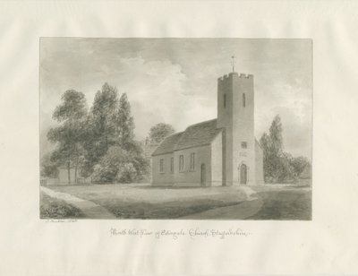 Edingale kyrka: sepiateckning av John Buckler