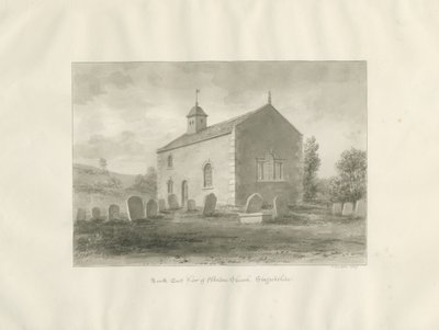 Elkstone Chapel: sepiateckning av John Buckler