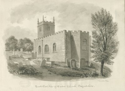 Endon Church: sepiateckning av John Buckler