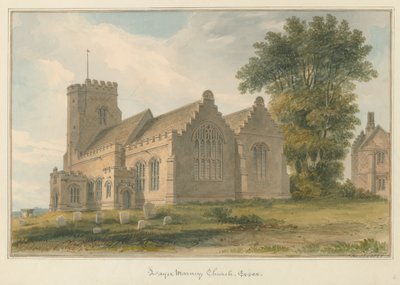 Essex - Layer Marney Church, 1825 av John Buckler