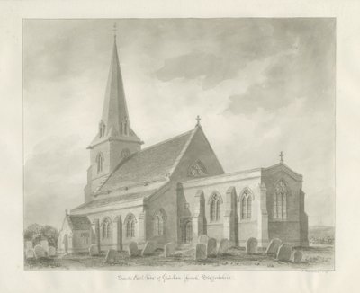 Grindon Church: sepiateckning av John Buckler