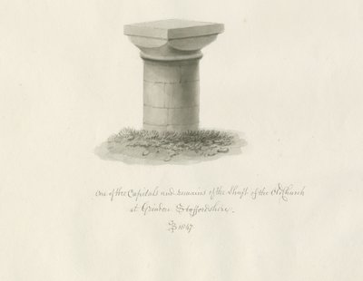 Grindon Church: sepiateckning av John Buckler