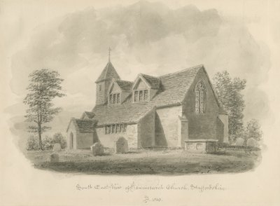 Hammerwich Church: sepiateckning av John Buckler