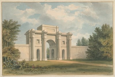 Leicestershire - Gopsall House - The Gateway, 1820 av John Buckler