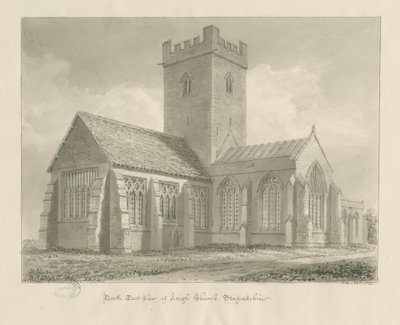 Leigh Church: sepiateckning av John Buckler