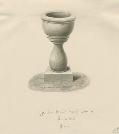 Lichfield - Font i St. Mary