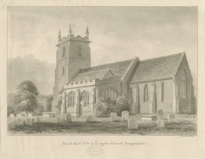 Longdon Church: sepiateckning av John Buckler