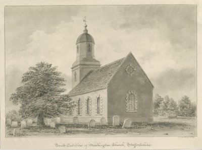 Marchington Church: sepiateckning av John Buckler