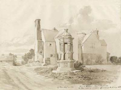 Patshull - Pepperhill: sepiatvättteckning, 30 augusti 1820 av John Buckler