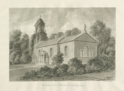 Patshulls kyrka: sepiateckning av John Buckler