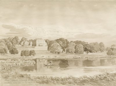Patshull House: sepiatvättteckning, 26 augusti 1820 av John Buckler