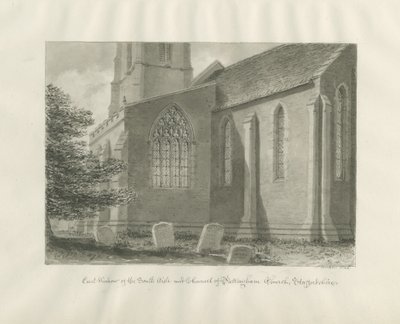 Pattingham Church - East Window: sepiateckning, 1846 av John Buckler