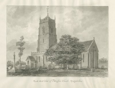 Pattingham Church: sepiateckning av John Buckler