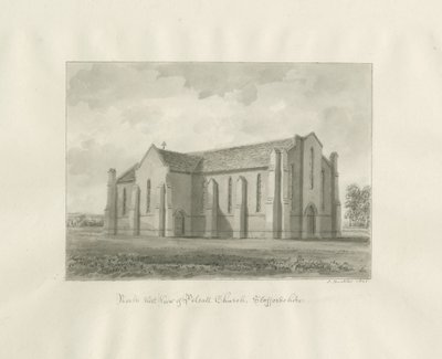 Pelsalls kyrka: sepiateckning av John Buckler