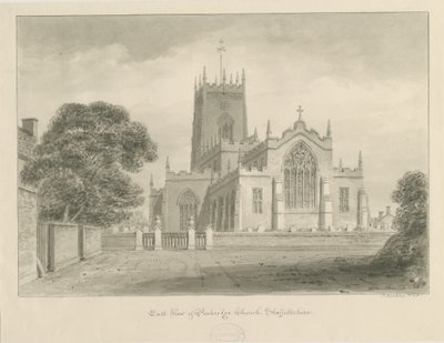 Penkridge Church: sepiateckning av John Buckler