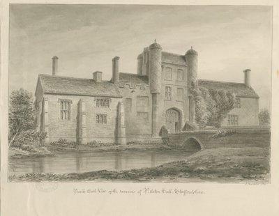Pillaton Hall: sepiateckning av John Buckler