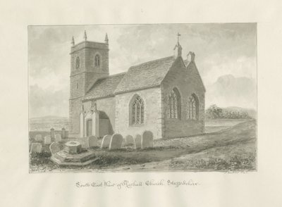 Rushall Church: sepiateckning, 1845 av John Buckler