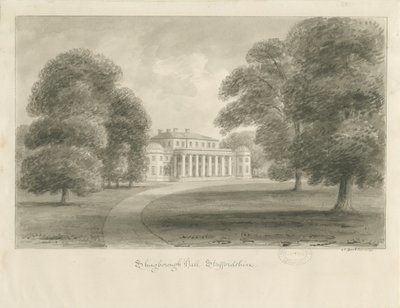 Shugborough Hall: sepiateckning av John Buckler